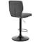 Armen Living Bardot Adjustable Height Gray Faux Leather Swivel Bar Stool LCBABABLGR - alternate 5